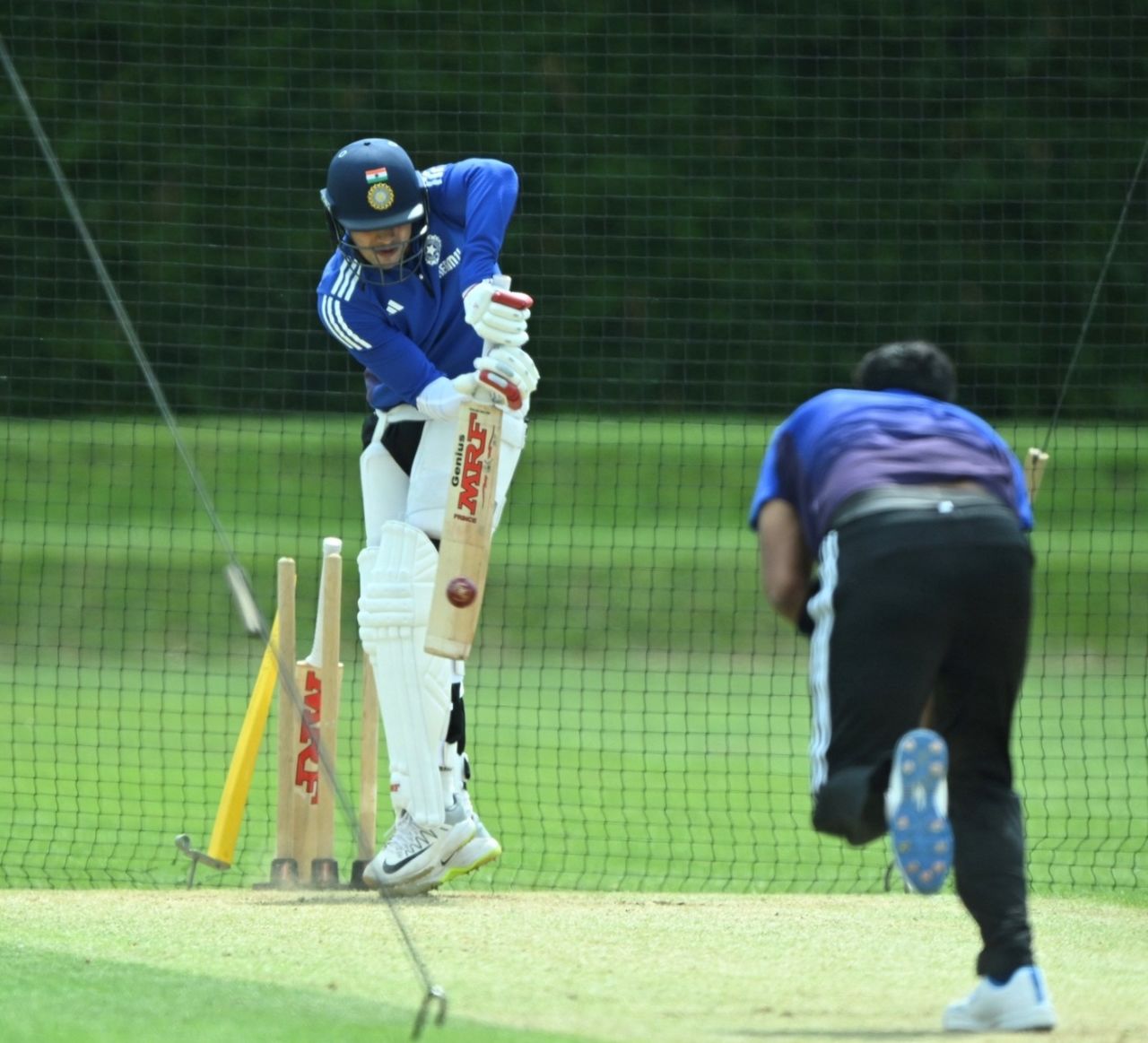Shubman Gill bats in the nets, Beckenham, June 8, 2025