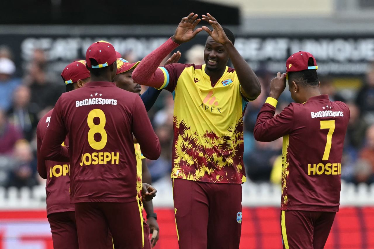 Jason Holder struck early to remove Jamie Smith, England vs West Indies, 2nd T20I, Bristol, June 8, 2025
