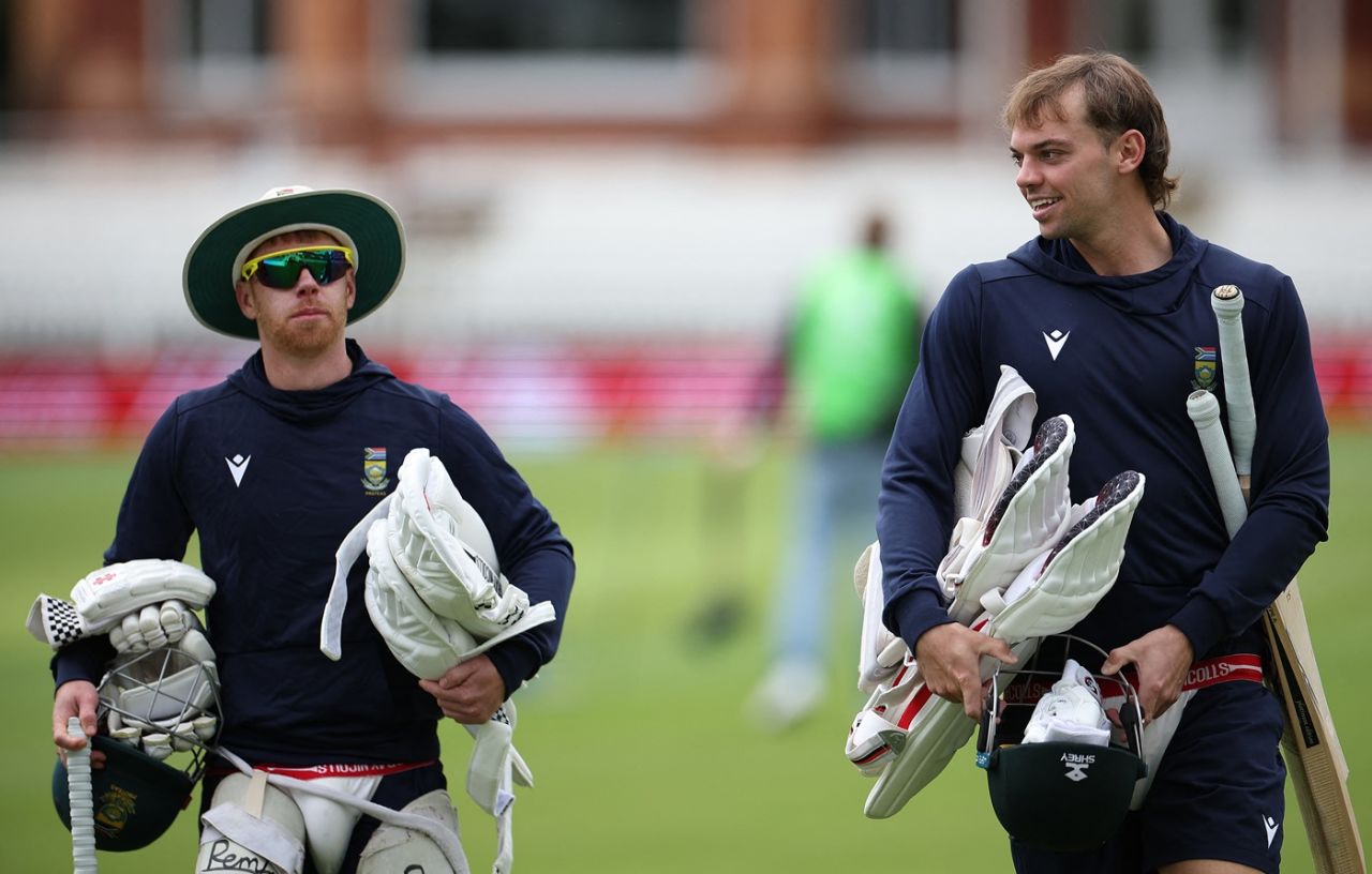 Kyle Verreynne and Tristan Stubbs gear up for the WTC final, Lord's, June 10, 2025