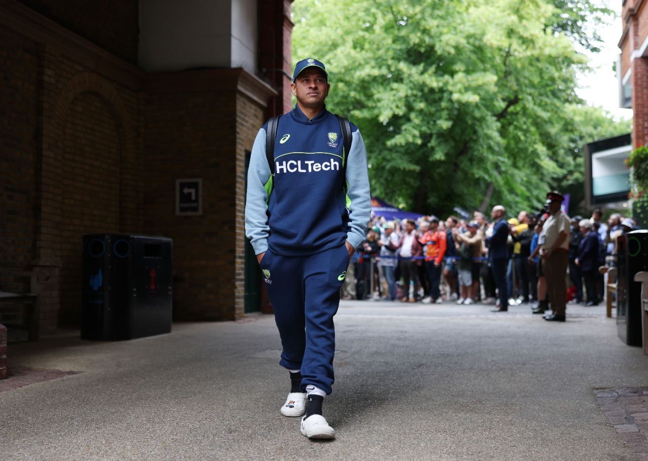 Usman Khawaja arrives at Lord's with a throng of fans behind him, Australia vs South Africa, World Test Championship final, Lord's, June 11, 2025