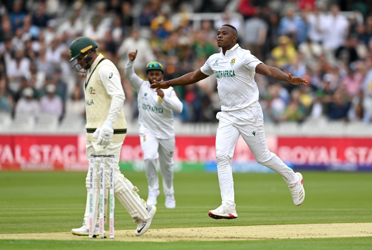 Kagiso Rabada dismissed Usman Khawaja for a duck, Australia vs South Africa, World Test Championship final, Lord's, June 11, 2025