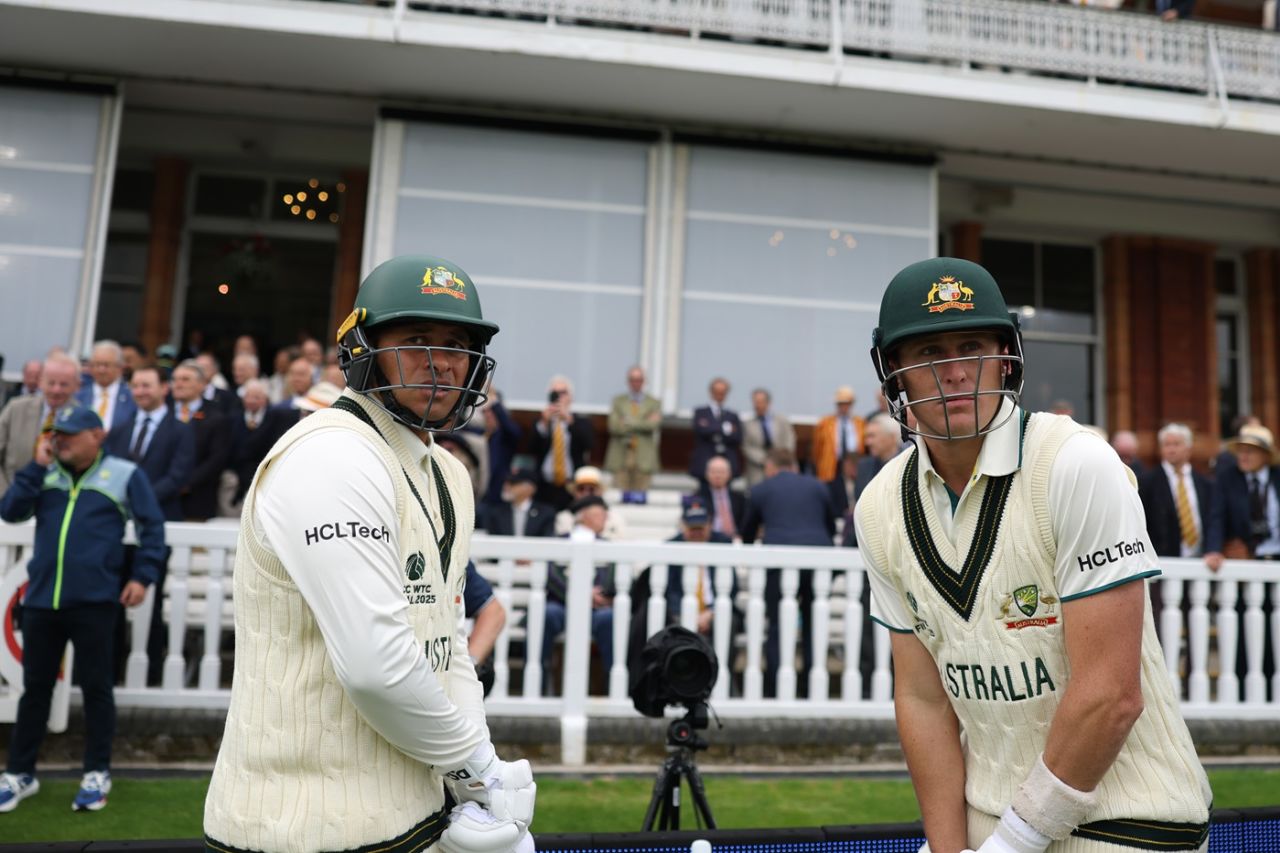 Usman Khawaja and Marnus Labuschagne were Australia's new opening pair in Tests, Australia vs South Africa, World Test Championship final, 1st day, Lord's, June 11, 2025