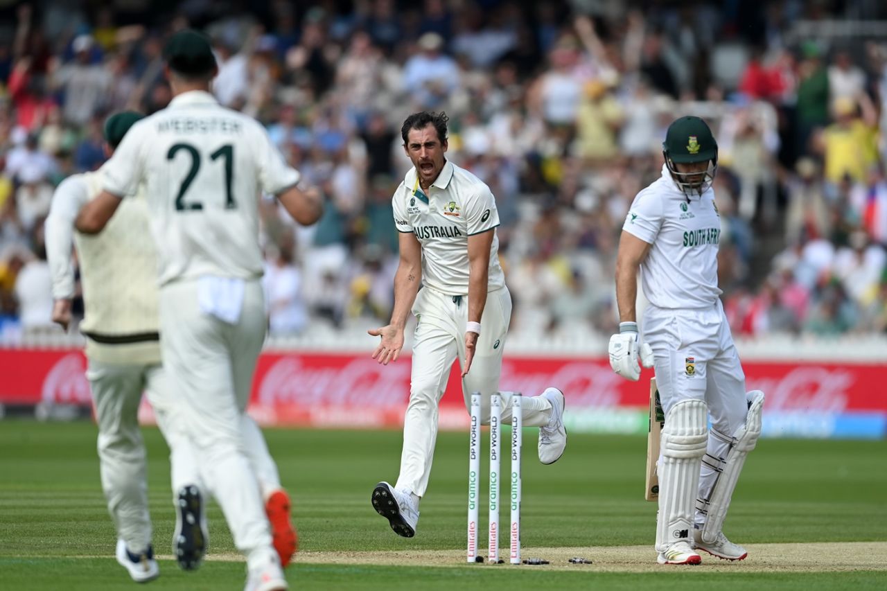 Mitchell Starc struck in the first over, Australia vs South Africa, World Test Championship final, 1st day, Lord's, June 11, 2025