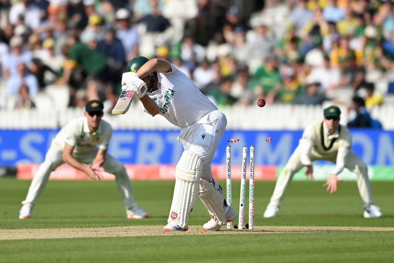 Wiaan Mulder struggled with the bat at No. 3, Australia vs South Africa, World Test Championship final, Lord's, June 11, 2025
