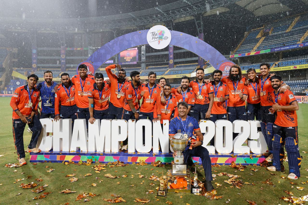 Mumbai South Central Maratha Royals were crowned the T20 Mumbai League champions, T20 Mumbai League, Mumbai, June 12, 2025