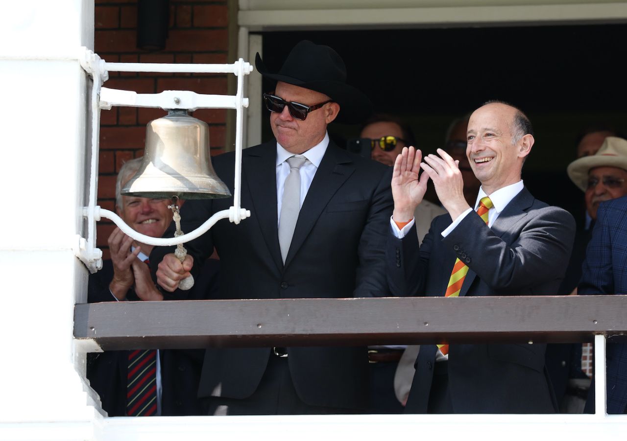Matthew Hayden rang the bell ahead of play, Australia vs South Africa, World Test Championship final, 3rd day, Lord's, June 13, 2025