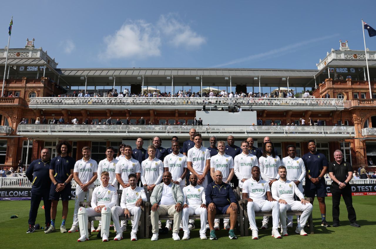 South Africa's players and support staff get clicked at the WTC final, Australia vs South Africa, World Test Championship final, 3rd day, Lord's, June 13, 2025