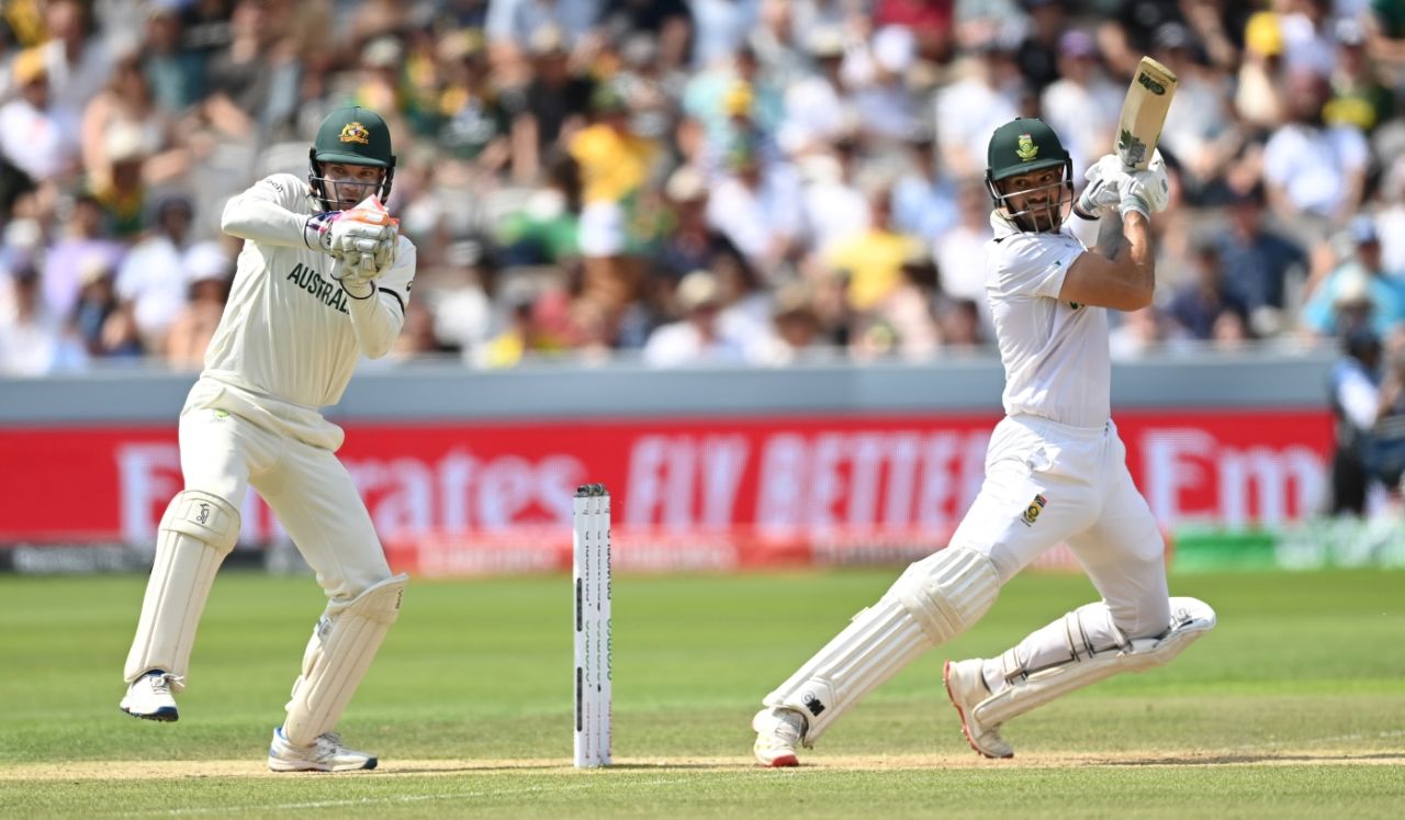 Aiden Markram punches square off the back foot, Australia vs South Africa, World Test Championship final, 3rd day, Lord's, June 13, 2025