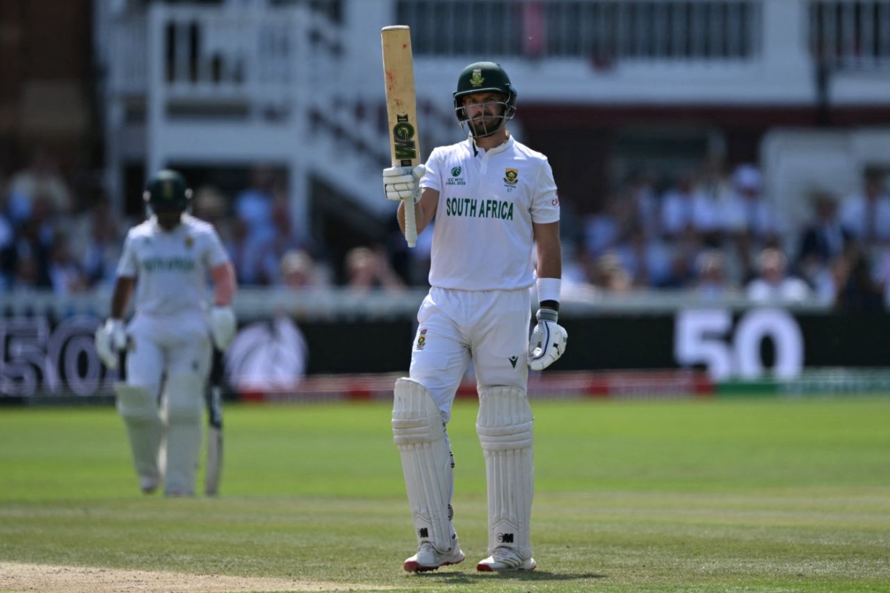 Aiden Markram brought up his fifty in the first over after tea, Australia vs South Africa, World Test Championship final, 3rd day, Lord's, June 13, 2025