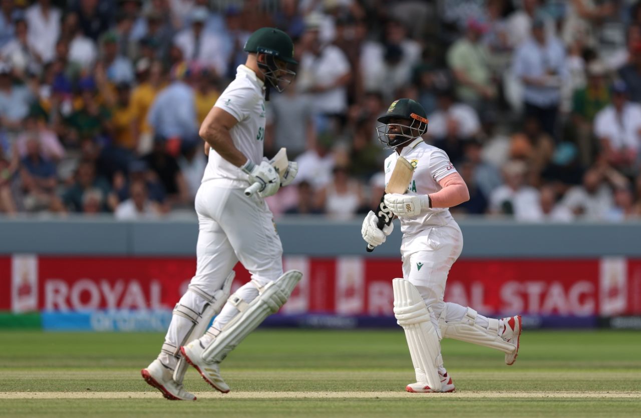 The long and the short of it: Aiden Markram and Temba Bavuma coaxed South Africa towards their target, Australia vs South Africa, World Test Championship final, 3rd day, Lord's, June 13, 2025