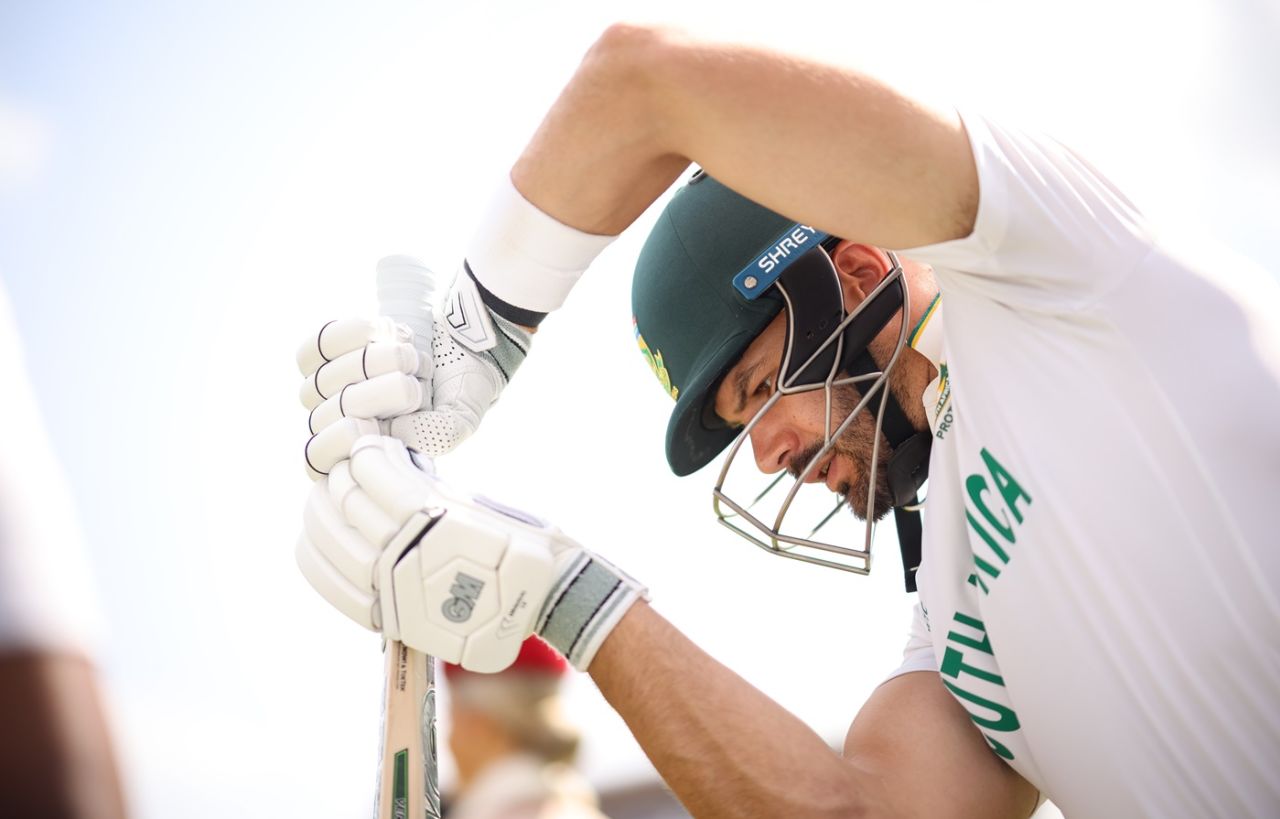 Aiden Markram mimes a stroke while walking out to bat, Australia vs South Africa, World Test Championship final, fourth day, Lord's, June 14, 2025