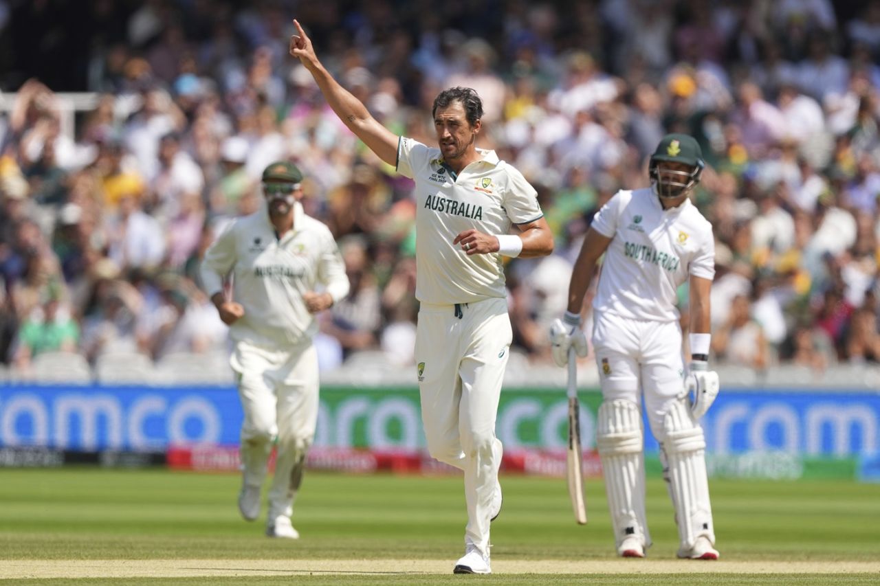Mitchell Starc's bail-trimmer sent back Tristan Stubbs, Australia vs South Africa, World Test Championship final, fourth day, Lord's, June 14, 2025