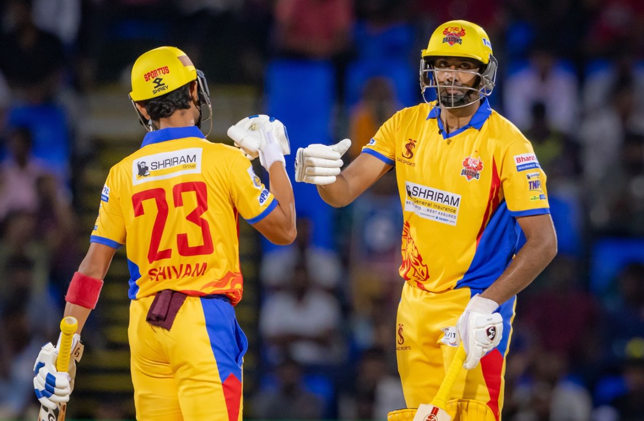 Shivam Singh and R Ashwin gave Dindigul Dragons a rapid start, Dindigul Dragons vs Siechem Madurai Panthers, TNPL 2025, Salem, June 14, 2025