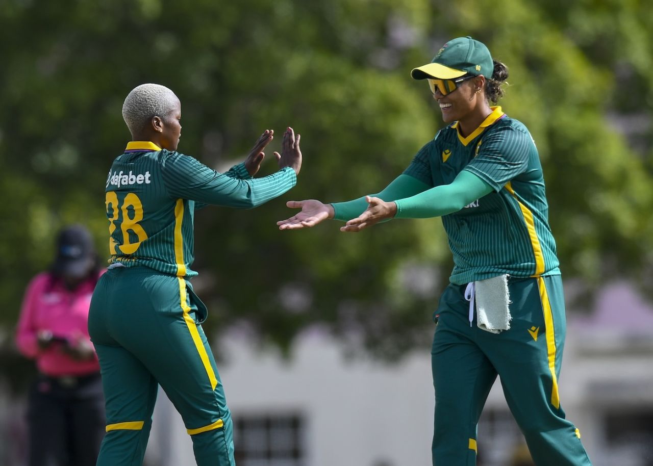 Nonkululeko Mlaba picked up a career-best 4 for 33, West Indies vs South Africa, 2nd women's ODI, Cave Hill, June 14, 2025