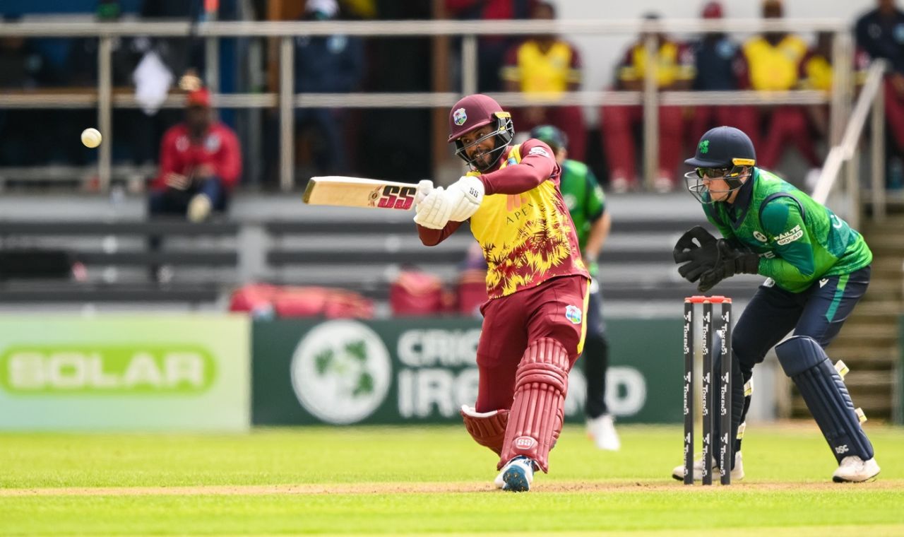 Shai Hope got to fifty off just 23 balls, Ireland vs West Indies, 3rd T20I, Bready, June 15, 2025