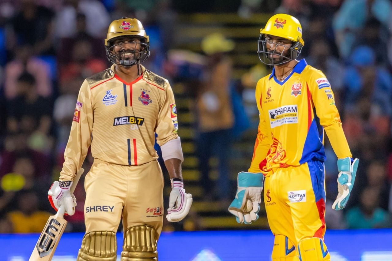 Battle of the brothers: B Aparajith vs B Indrajith in the TNPL, Chepauk Super Gillies vs Dindigul Dragons, TNPL 2025, Salem, June 16, 2025