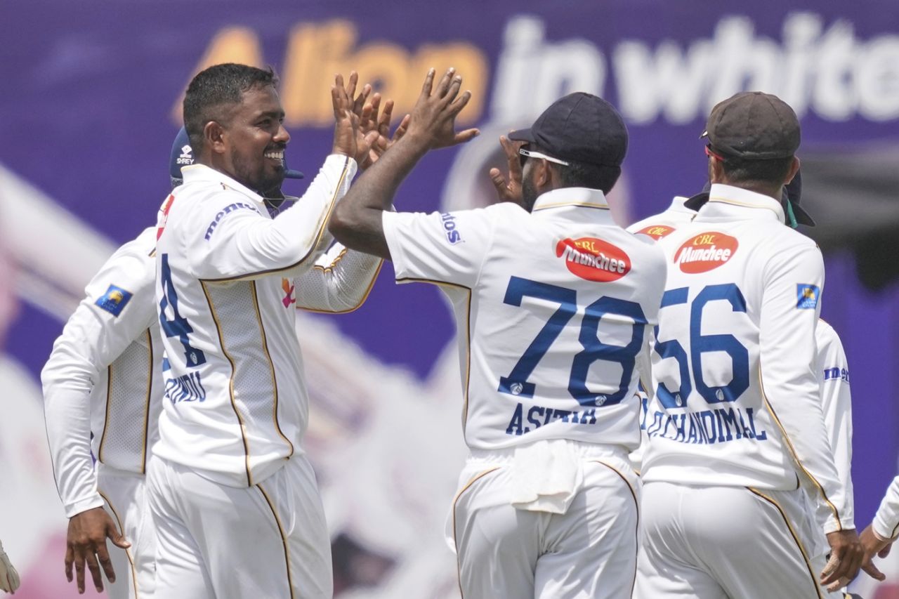 Tharindu Rathnayake, on Test debut, struck twice after the first hour, Sri Lanka vs Bangladesh, 1st Test, Galle, first day, June 17, 2025