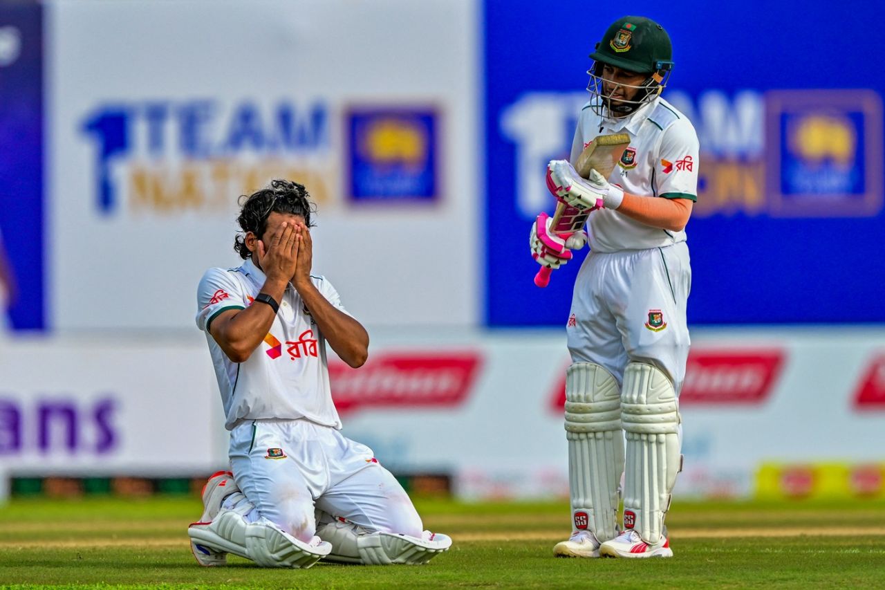 Najmul Hossain Shanto brought up his sixth Test century, Sri Lanka vs Bangladesh, 1st Test, Galle, first day, June 17, 2025
