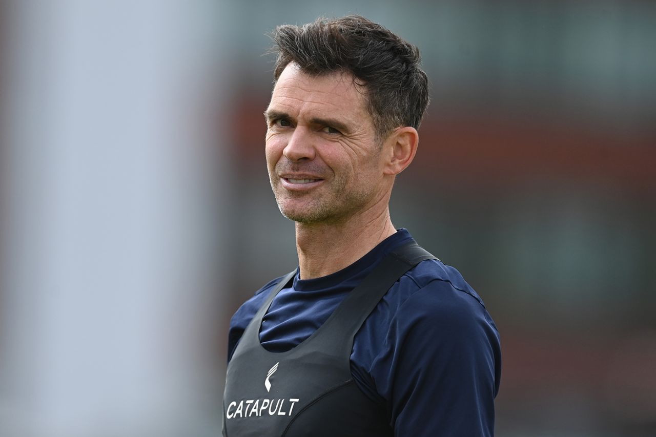 James Anderson warms up before the game, Lancashire vs Nottinghamshire, Men's T20 Blast, Old Trafford, May 31, 2025
