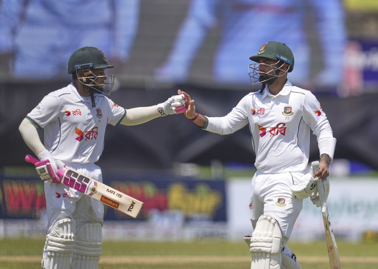 Mushfiqur Rahim and Litton Das added a century stand, Sri Lanka vs Bangladesh, 1st Test, Galle, second day, June 18, 2025