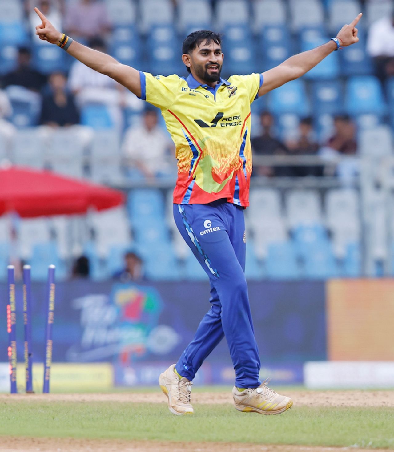 Sairaj Patil fired with both ball and bat for Eagle Thane Strikers in the T20 Mumbai League, T20 Mumbai League, Mumbai, June 12, 2025