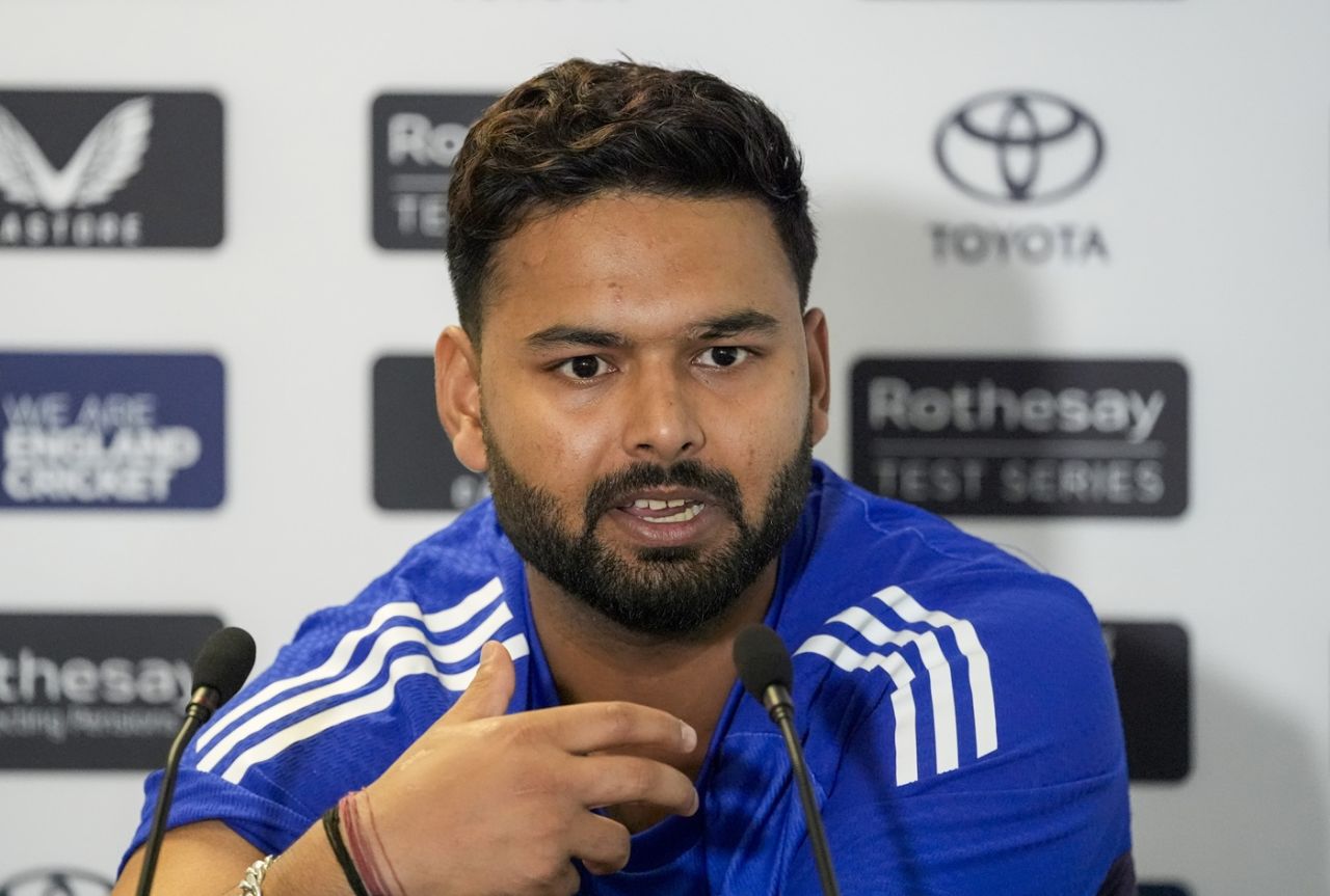 Rishabh Pant speaks to the media, Leeds, June 18, 2025