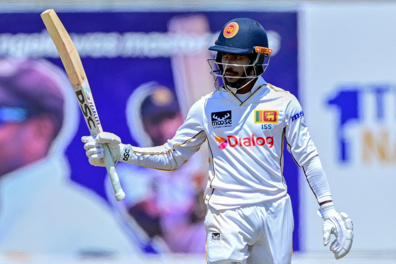 Pathum Nissanka scored a steady fifty, Sri Lanka vs Bangladesh, 1st Test, Galle, day 3, June 19 2025