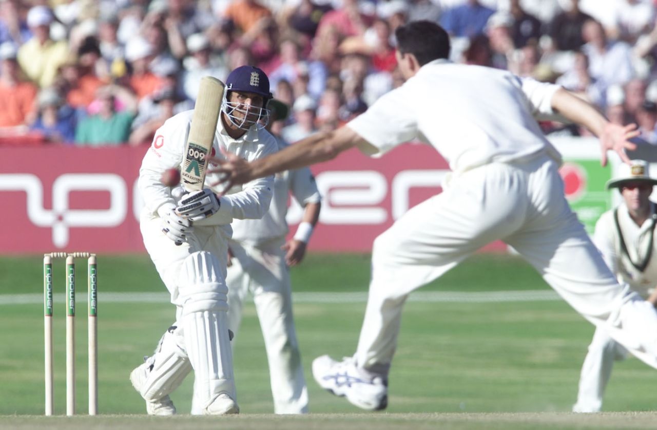 Mark Butcher bats, England vs Australia, 4th Test, Leeds, August 20, 2001