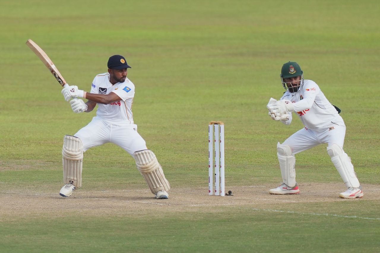 Kamindu Mendis batted steadily, Sri Lanka vs Bangladesh, 1st Test, Galle, day 3, June 19 2025