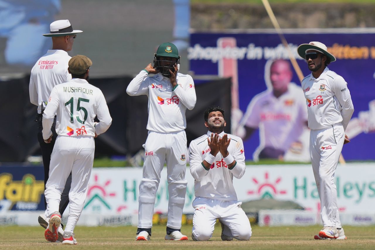 Nayeem Hasan took his fourth five-wicket haul in Tests, Sri Lanka vs Bangladesh, 1st Test, Galle, day 4, June 20, 2025