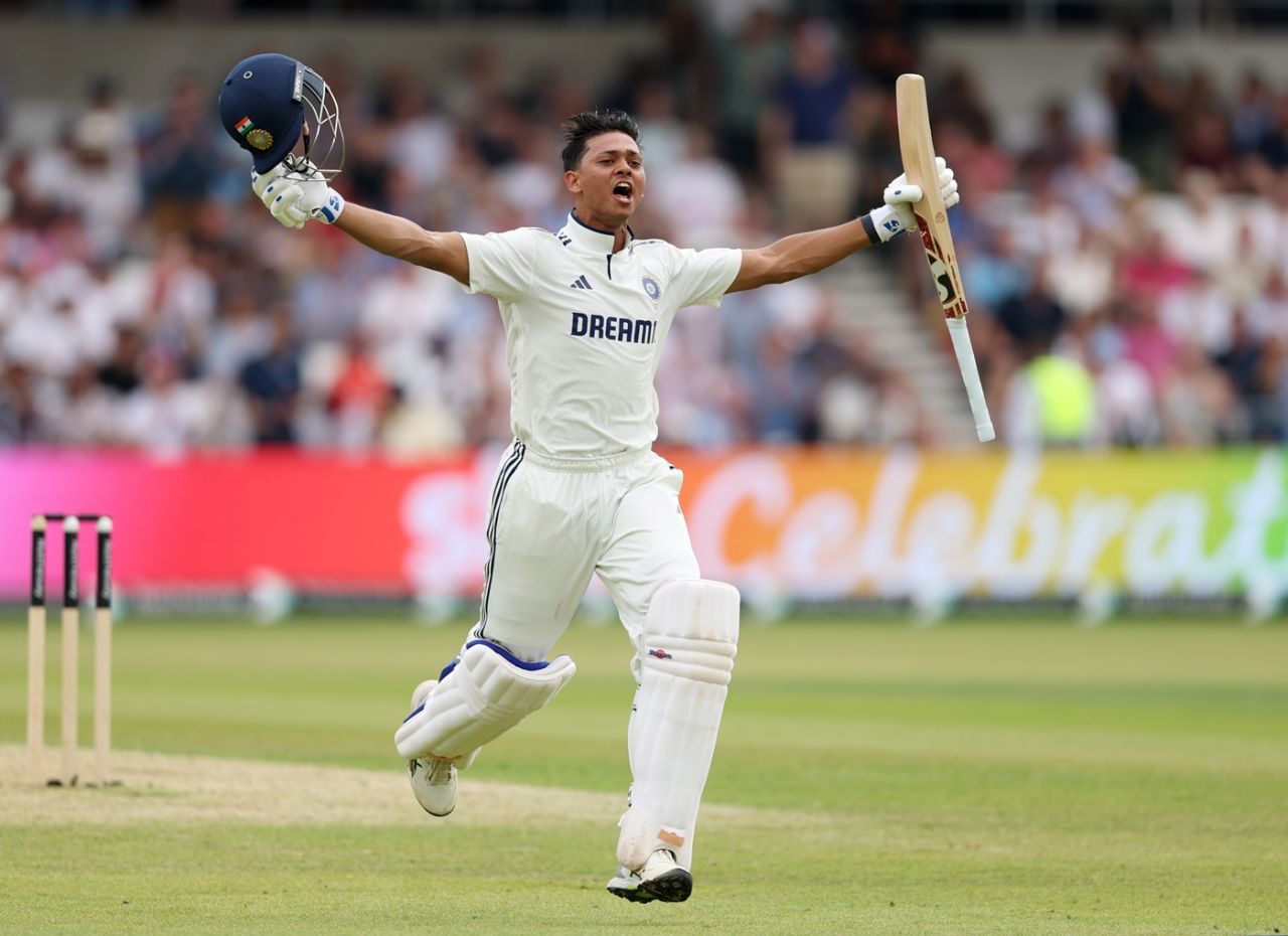 Yashasvi Jaiswal brings up his fifth Test hundred, England vs India, 1st Test, Leeds, 1st day, June 20, 2025