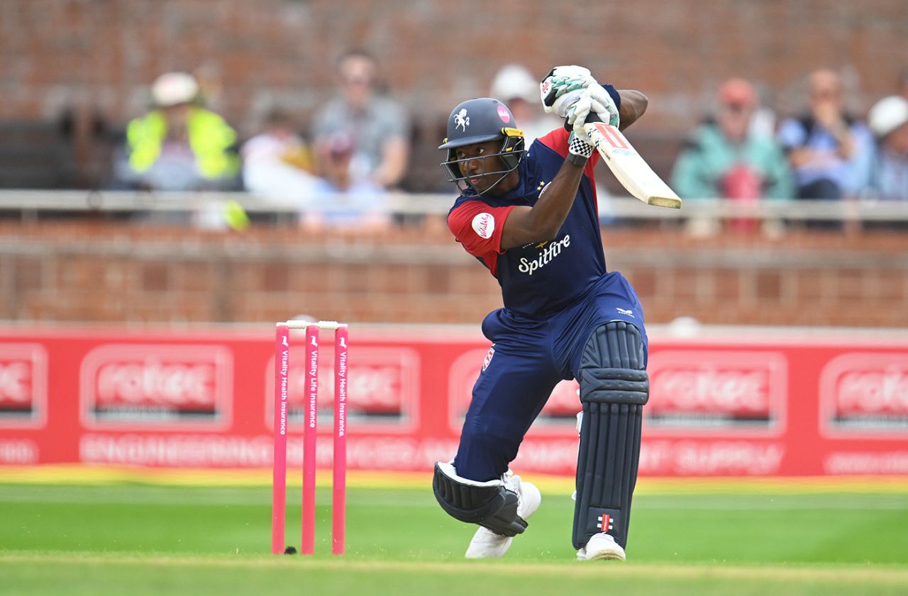 Tawanda Muyeye continued his productive season, Somerset vs Kent, Men's T20 Blast, Taunton, June 15, 2025