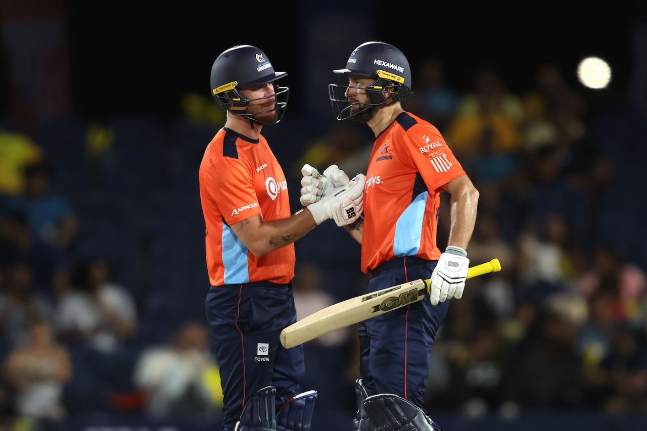 Finn Allen and Matthew Short gave Unicorns 83 runs in the powerplay, Texas Super Kings vs San Francisco Unicorns, MLC 2025, Dallas, June 21, 2025