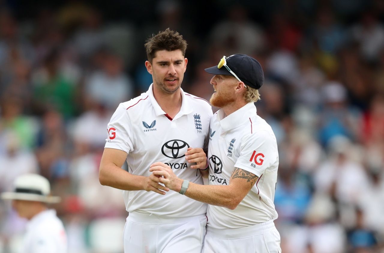 Josh Tongue and Ben Stokes celebrate, England vs India, 1st Test, Leeds, Day 2, June 21, 2025