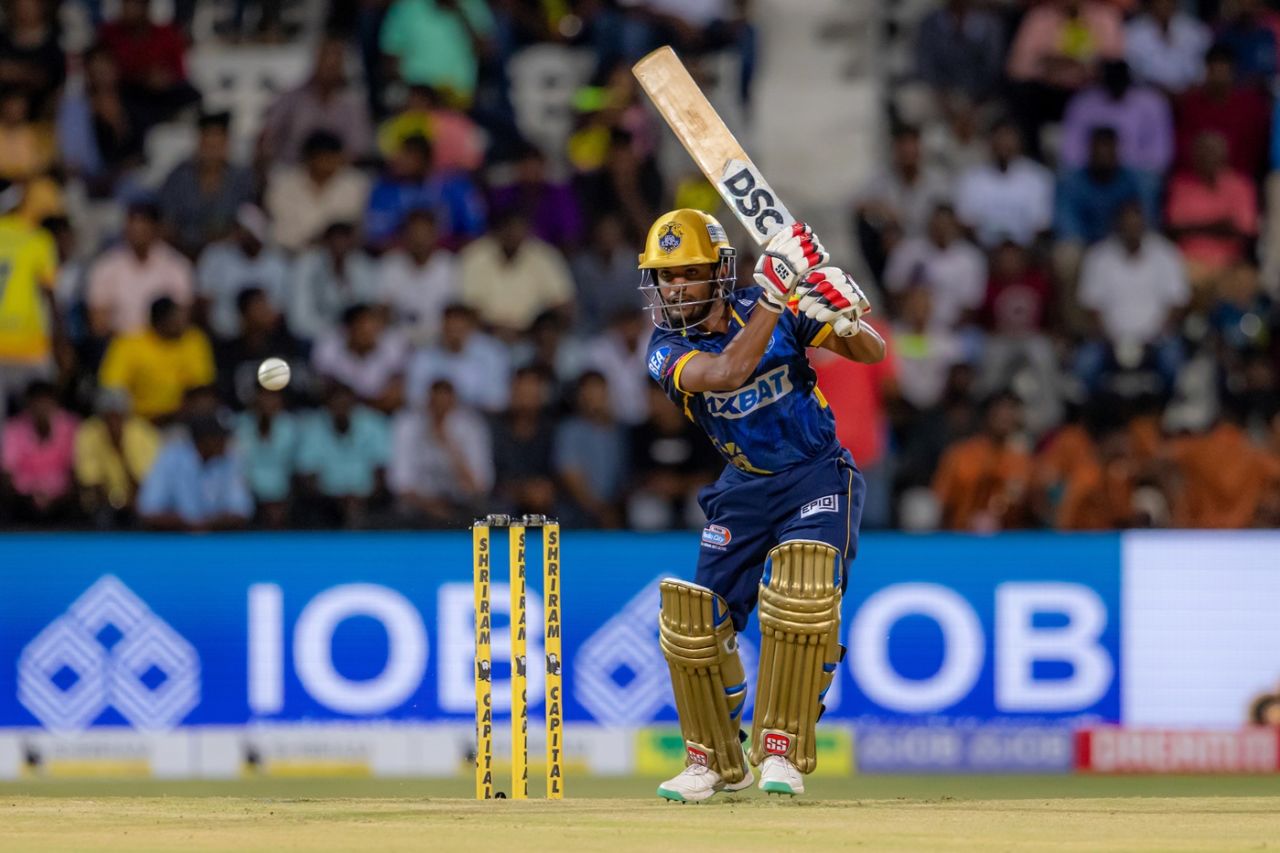 S Lokeshwar made an unbeaten 90 off 57 balls, Nellai Royal Kings vs Lyca Kovai Kings, TNPL 2025, Tirunelveli, June 21, 2025