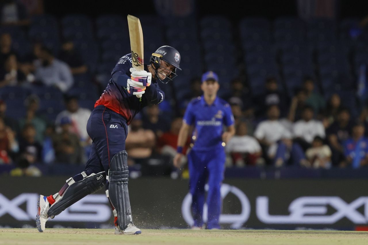 Mark Chapman made an unbeaten 45, MI New York vs Washington Freedom, MLC 2025, Dallas, June 22, 2025