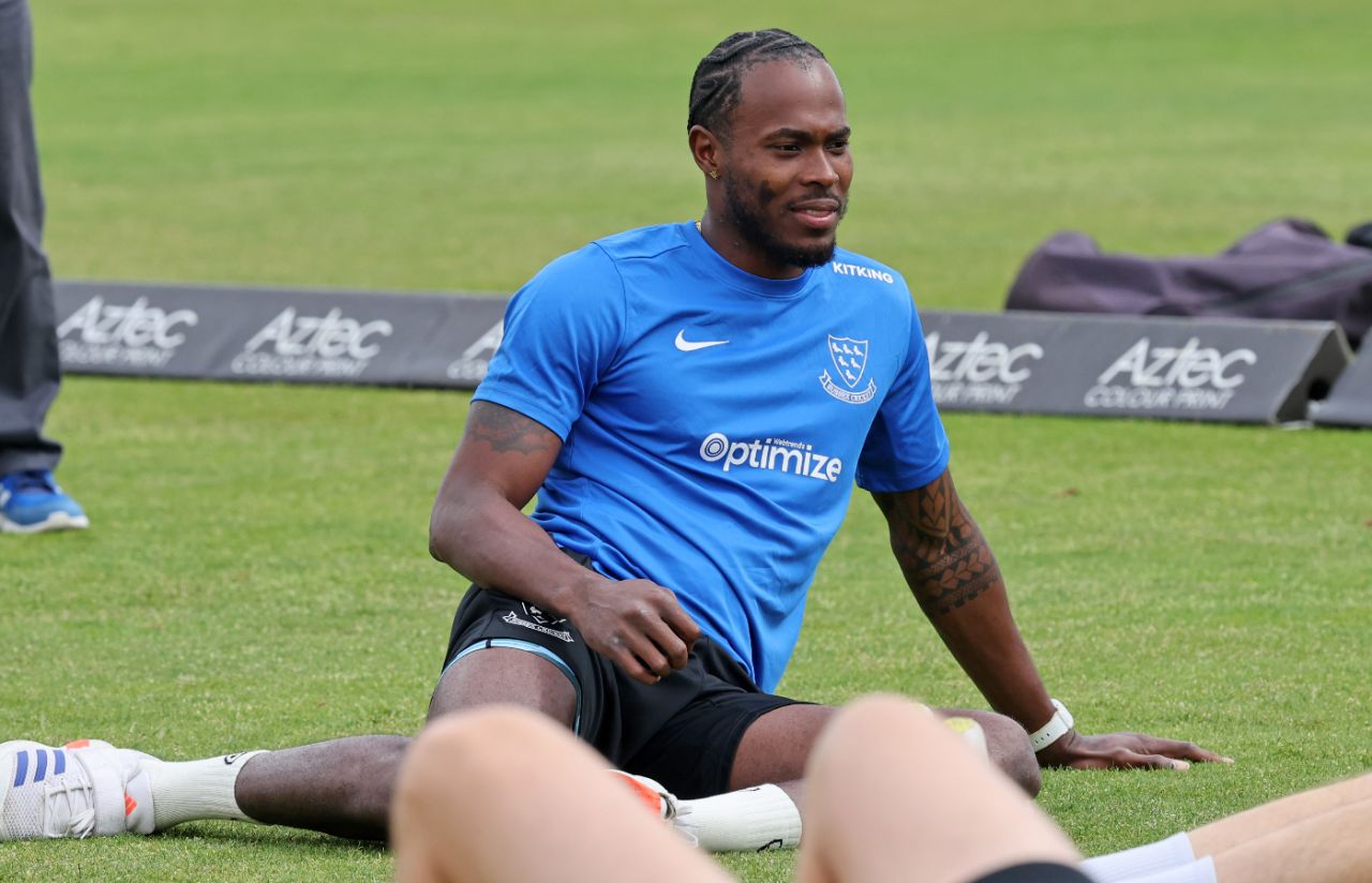Jofra Archer is playing his first Championship match in four years, Durham vs Sussex, County Championship, Chester-le-Street, June 22, 2025