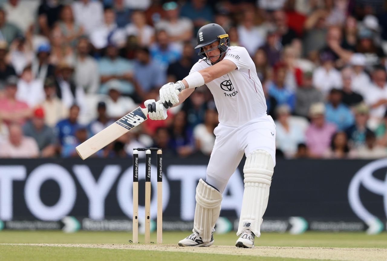 Jamie Smith puts a short and wide one away, England vs India, 1st Test, Leeds, Day 3, June 22, 2025
