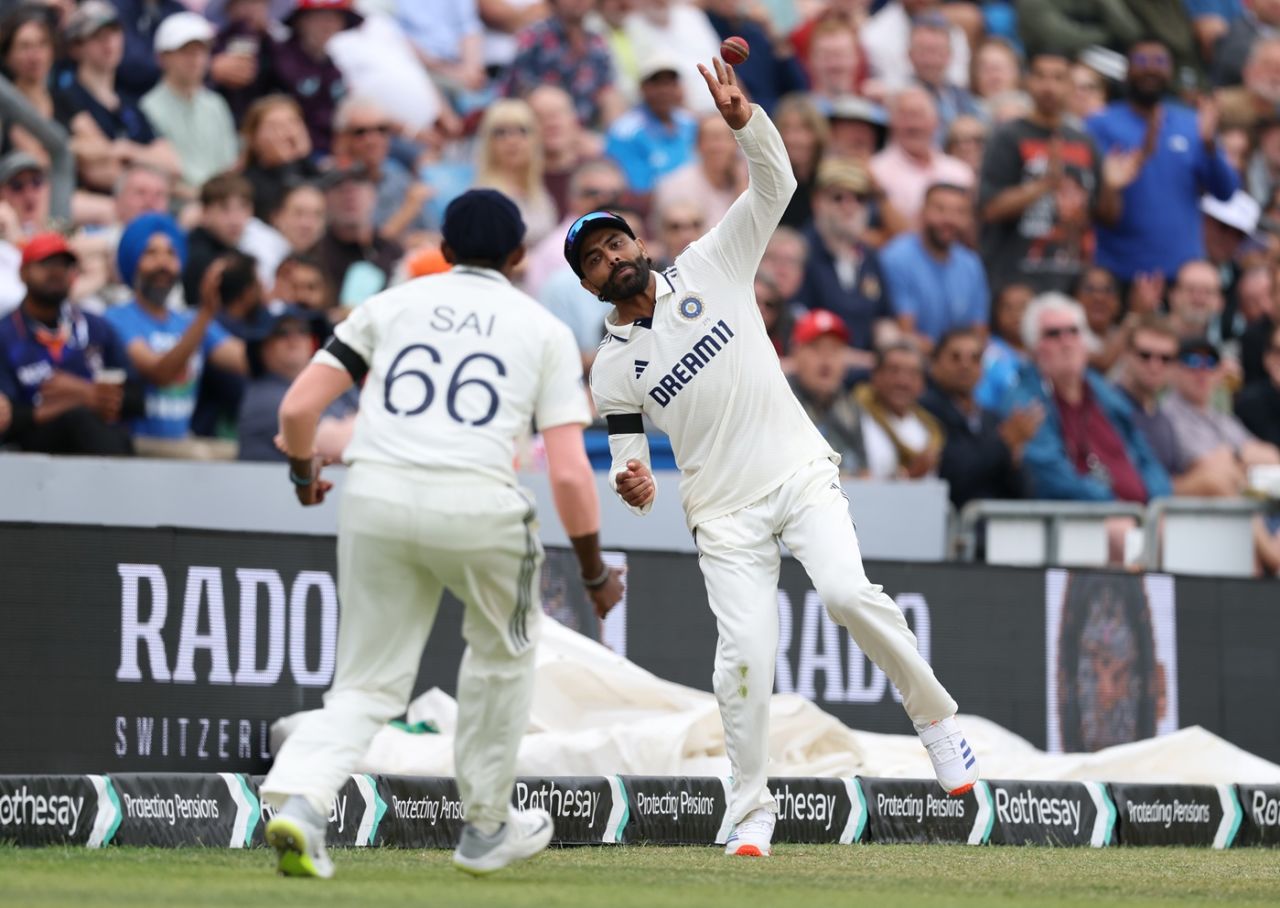 Ravindra Jadeja and B Sai Sudharsan with a tag-team effort, England vs India, 1st Test, Leeds, Day 3, June 22, 2025