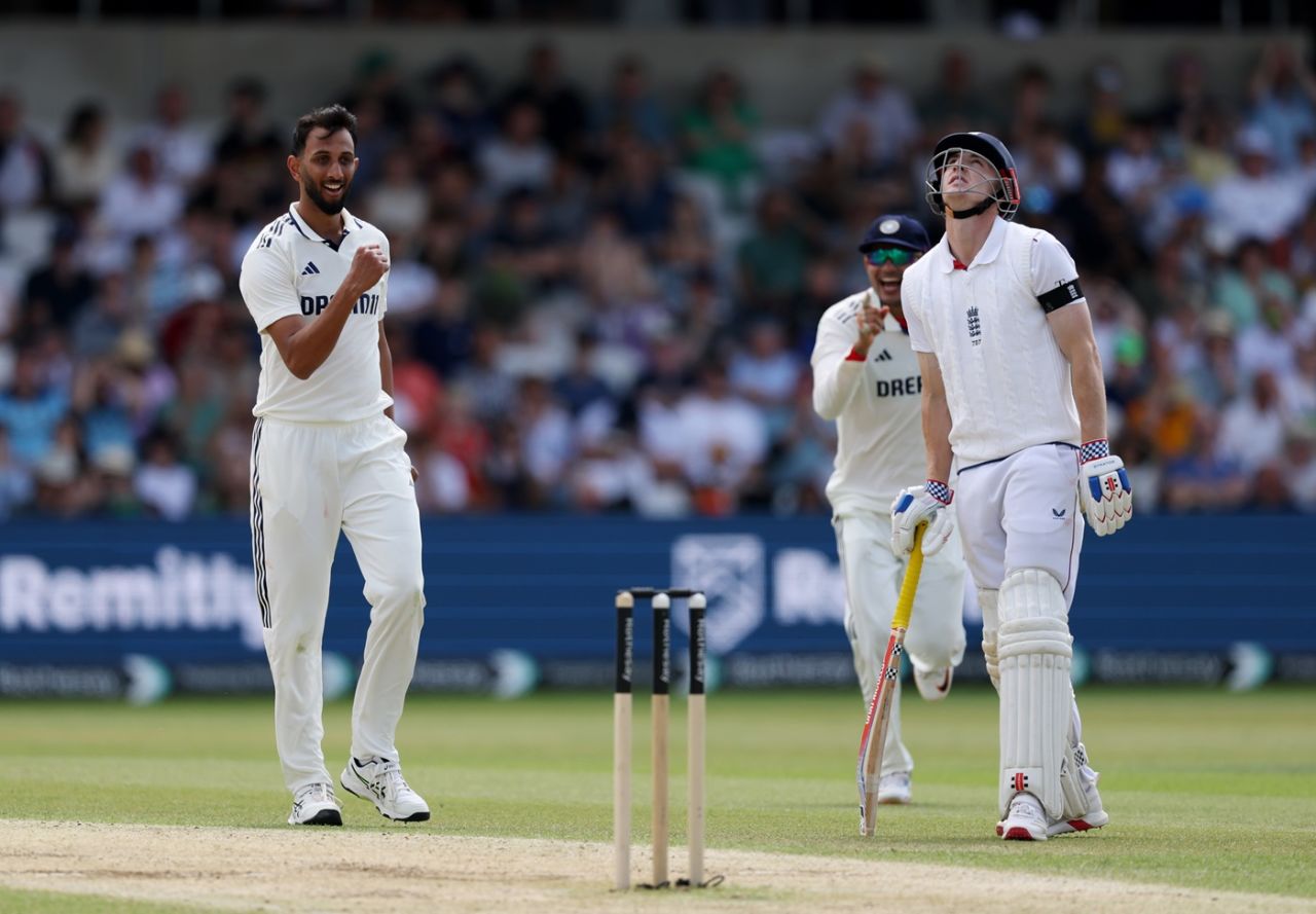 Prasidh Krishna dismissed Harry Brook on 99, England vs India, 1st Test, Leeds, Day 3, June 22, 2025