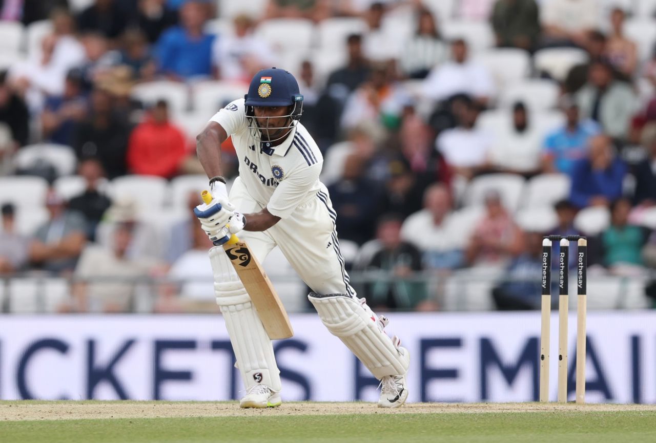 B Sai Sudharsan started solidly in his second innings on debut, England vs India, 1st Test, Leeds, Day 3, June 22, 2025