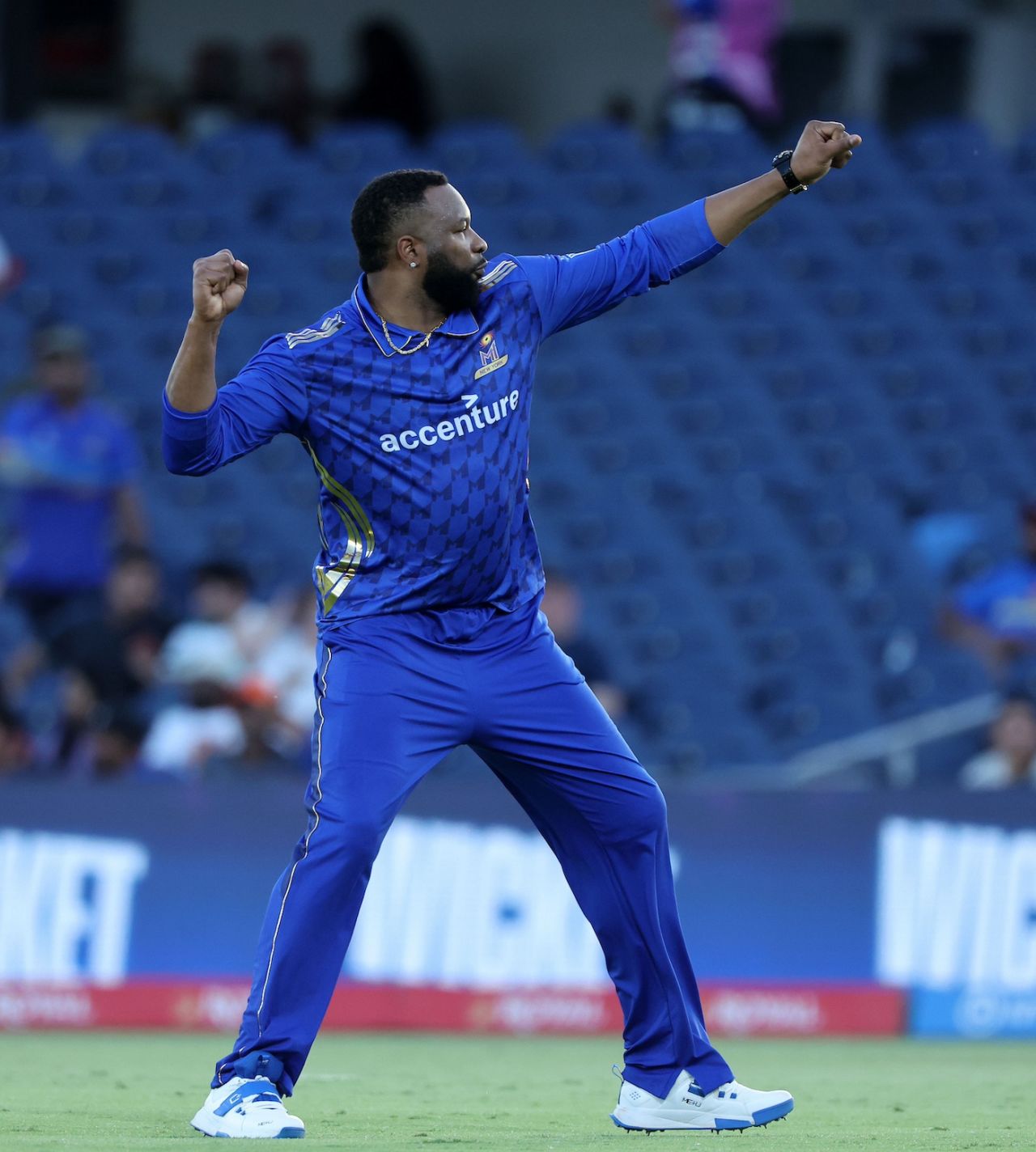 Kieron Pollard sent back both the half-centurions, MI New York vs San Francisco Unicorns, MLC 2025, Dallas, June 23, 2025