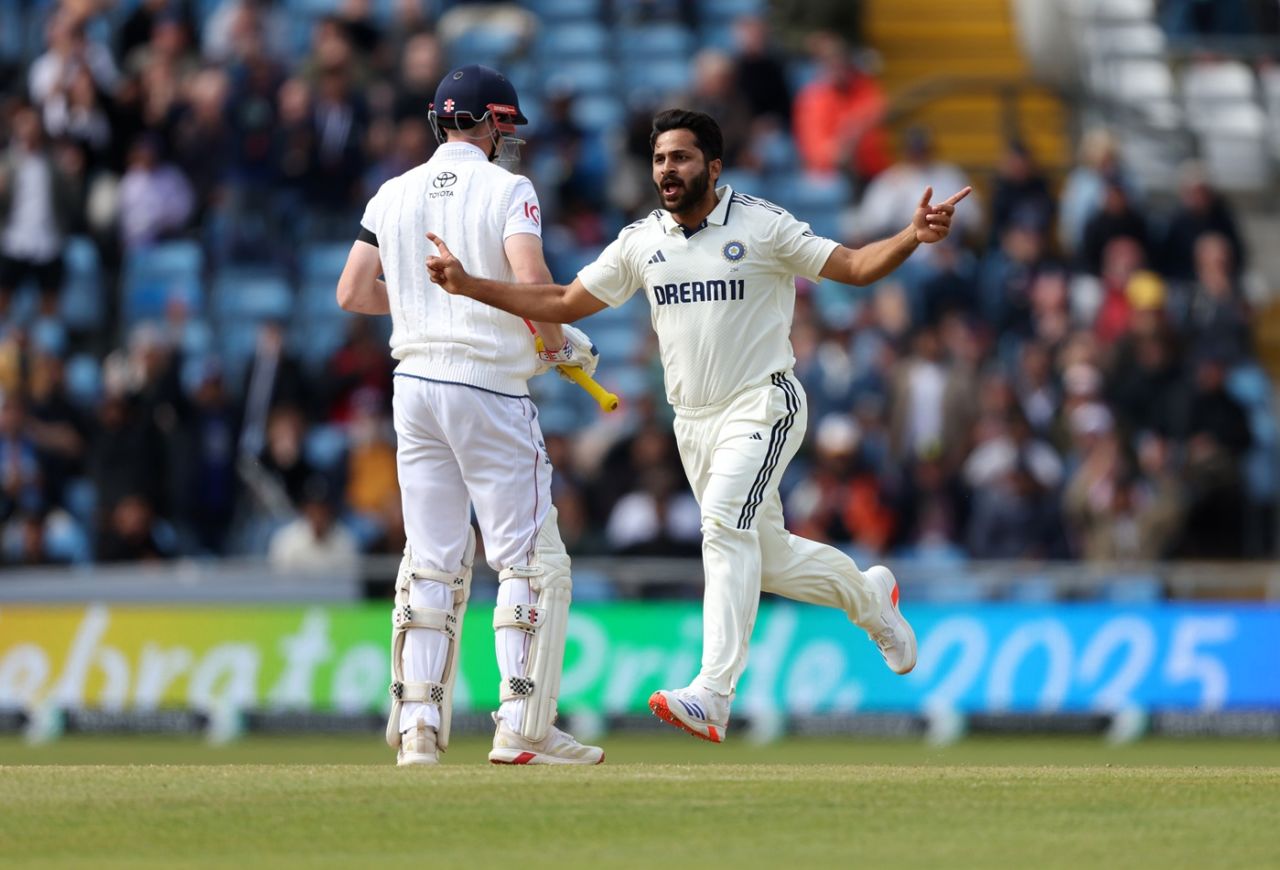 Shardul Thakur struck back-to-back, England vs India, 1st Test, Leeds, 5th day, June 24, 2025