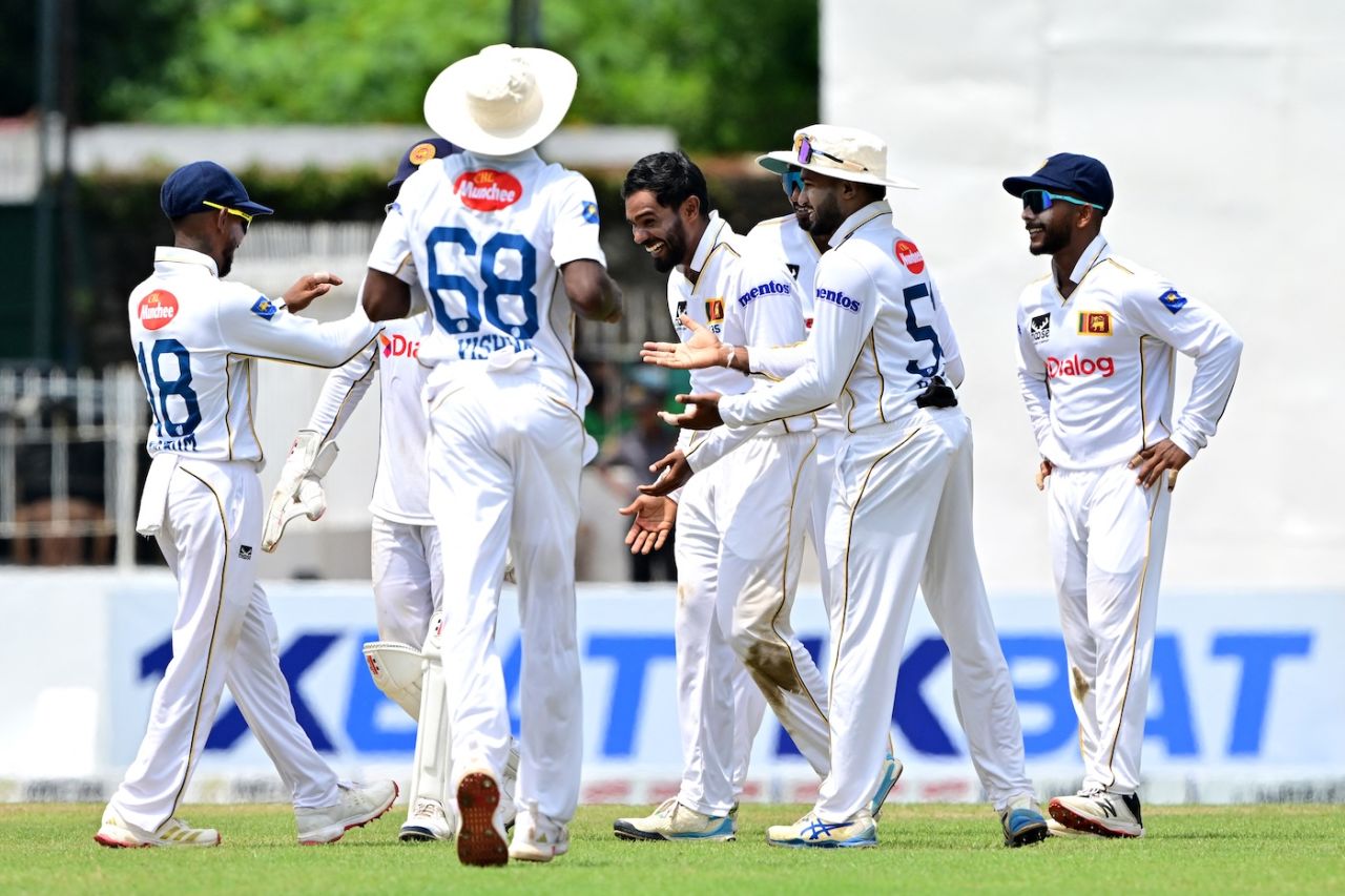 Dhananjaya de Silva was delighted on getting a wicket first ball, Sri Lanka vs Bangladesh, 2nd Test, Day 1, Colombo, June 25, 2025