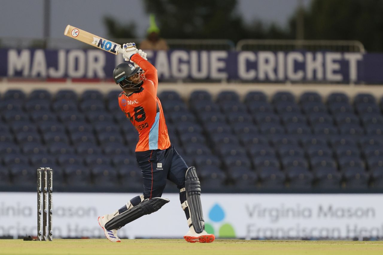 Romario Shepherd struck a fifty down the order, San Francisco Unicorns vs Seattle Orcas, MLC, Dallas, June 25, 2025