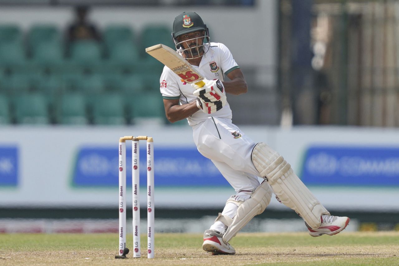 Taijul Islam added some crucial runs, Sri Lanka vs Bangladesh, 2nd Test, Day 2, Colombo, June 25, 2025