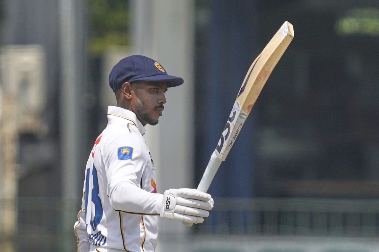 Pathum Nissanka brought up his half-century, Sri Lanka vs Bangladesh, 2nd Test, 2nd day, Colombo, June 26, 2025