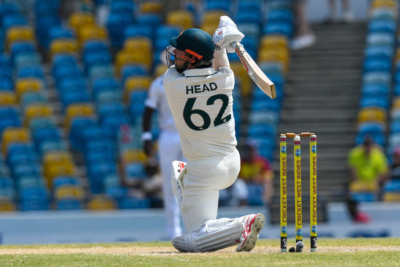 Travis Head started steadily before speeding up, West Indies vs Australia, 1st Test, 3rd day, Barbados, June 27, 2025