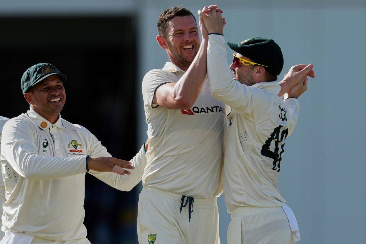 Josh Hazlewood tore through West Indies top order, West Indies vs Australia, 1st Test, 3rd day, Barbados, June 27, 2025