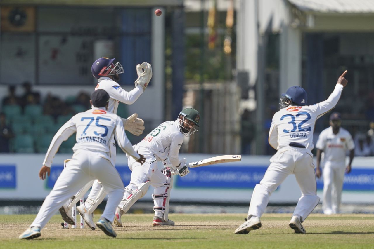 Litton Das gets caught behind by Kusal Mendis, Sri Lanka vs Bangladesh, 2nd Test, Colombo, 4th day, June 28, 2025